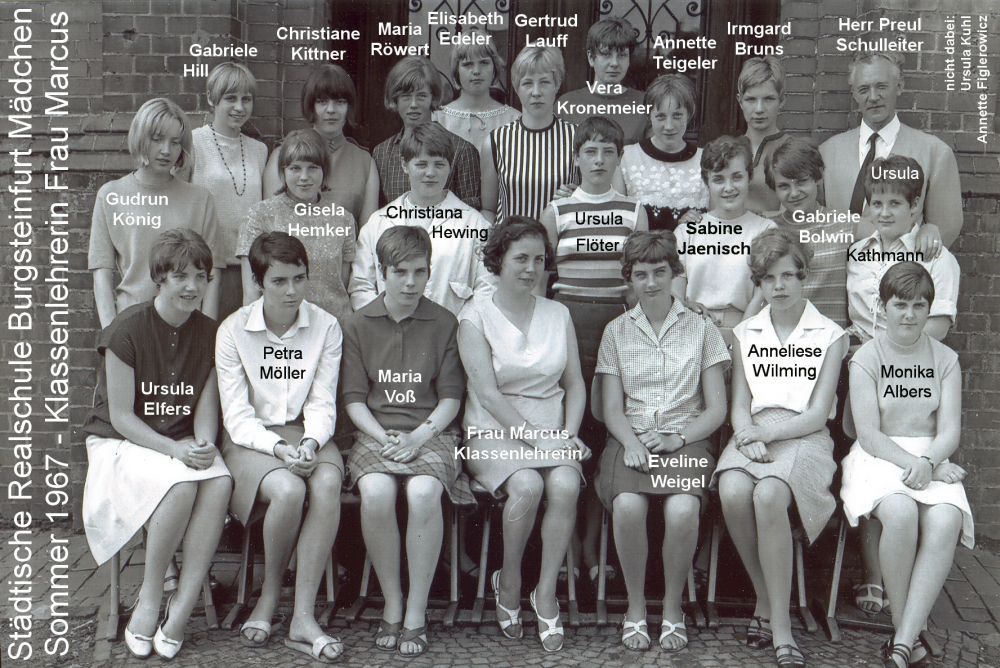 Abschlussklasse 1967 Mädchen